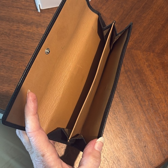 Coach Continental Vintage long wallet leather Black buckle front & back openi - Picture 10 of 13